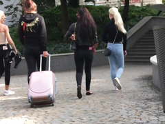 Czech holidays - tourist girls with nice asses