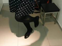 Black Patent Pumps with Pantyhose Teaser 29