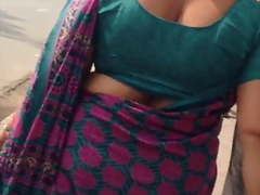 Big ass sexy nepali aunty ass walk in saree
