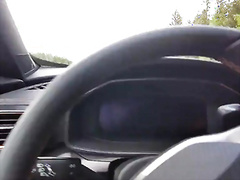 Hand-Job while driving - Outdoor fuck and cum on Monster Butt