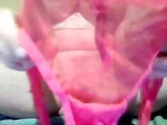 Pink panties in my wet pussy