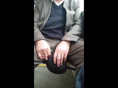 Mature Turkish bulge in the city bus