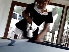Hot black maid hungry for cock
