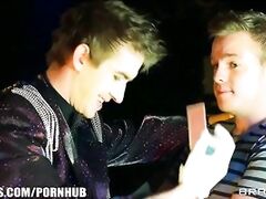 Failed Magician Fucks his new Topheavy Blonde Assistant on Stage