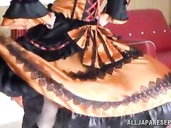 Hot cosplay lover Chika Arimura licks out and fucks her boyfriend - Japanese Cosplay.