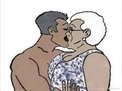 Black Granny loving anal! Animation cartoon!