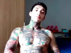 Big dicked asian tattooed jock on cam (32'')