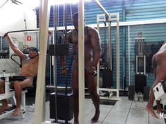 Naked latino guys in public gym