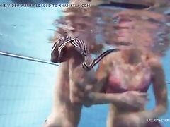 Duna and Nastya horny underwater lesbians