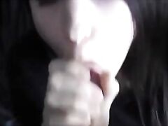 20yr old Amber extracting cum from a large cock