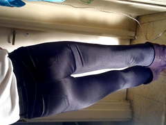 Black spandex glamour jeans for men