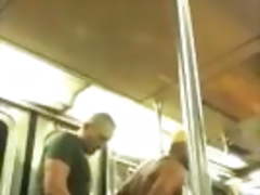 Quick fucking the muscle ass in the metro